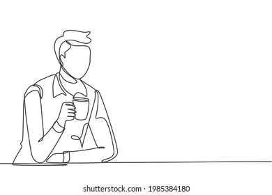 346 Man Holding Cup One Line Illustration Images, Stock Photos ...