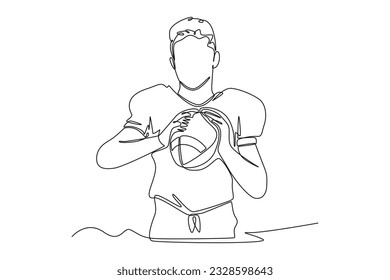 Continuous one line drawing Youth Sports concept. Single line draw design vector graphic illustration.