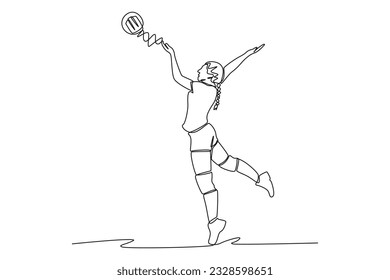 Continuous one line drawing Youth Sports concept. Single line draw design vector graphic illustration.