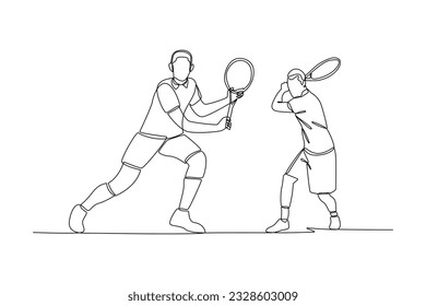 Continuous one line drawing Youth Sports concept. Single line draw design vector graphic illustration.
