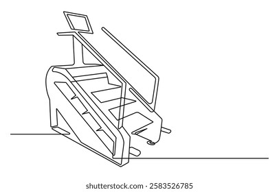 Continuous one line Exercise Stair climber
