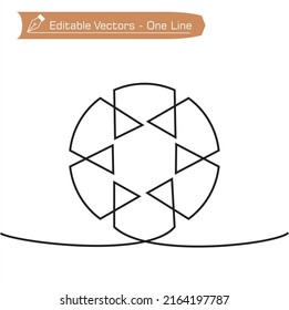 Continuous One line of flower icon. Editable vector pictograms isolated on a white background. Trendy outline symbols for mobile apps and website design. Premium pack of icons in trendy line style.