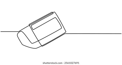 Continuous one line hand drawn of eraser isolated on white background, stationery or education concept, Vector Illustration, , Editable stroke, continuous eraser drawing in one line.