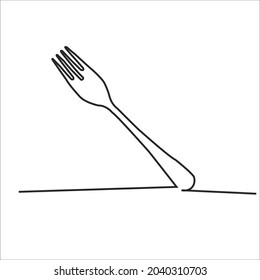 
Continuous one line image. restaurant logos. Black and white vector illustration.