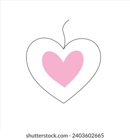Continuous one line love drawing art design