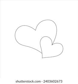 Diseño continuo de dibujo de amor de una línea