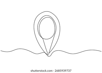 Continuous one line minimalist drawing of location icon symbol - Powered by Shutterstock - Get 15% off with code: PIKWIZARD15