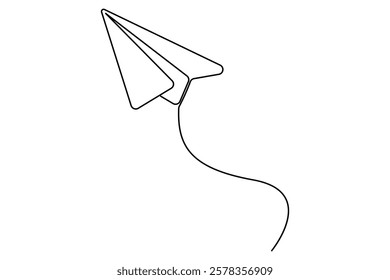Continuous one line Number four concept outline isolated on white background illustration
