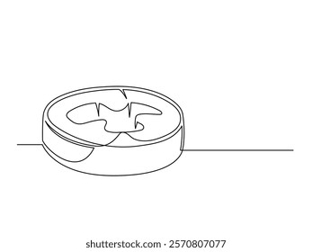 Continuous one line of sliced chili pepper isolated on white background. Simple silhouette of vegetable. Hand drawn chili pepper outline. Vector illustration