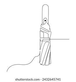 Kontinuierliche Eine Linie Regenschirm Zeichnung Illustrationen und Vektoren Design