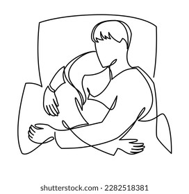 Continuous one line vector