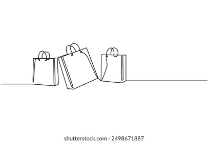 Dibujo de arte continuo de una sola línea Ilustración vectorial de Doodle de concepto de Black Friday, ofertas de viernes negro, ofertas de viernes negro de la tienda, ventas de viernes negro