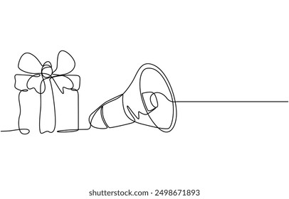 Dibujo de arte continuo de una sola línea Ilustración vectorial de Doodle de concepto de Black Friday, ofertas de viernes negro, ofertas de viernes negro de la tienda, ventas de viernes negro
