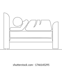 Konsequente Darstellung einer einzelnen Zeile zur Darstellung der Sleep Control-Ikone-Vektorgrafik