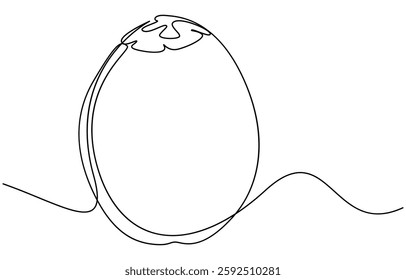 Continuous one single minimal line drawing coconut, Single continuous line drawing whole and sliced healthy organic coconut for orchard logo identity. Fresh fruitage concept for fruit garden icon.