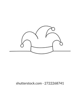 Ilustração contínua do vetor de arte de uma linha para o dia dos tolos de abril