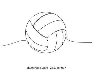 Continuous One-Line Drawing of a Beach Ball - Minimalist Summer Art