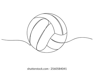 Continuous One-Line Drawing of a Beach Ball - Minimalist Summer Art