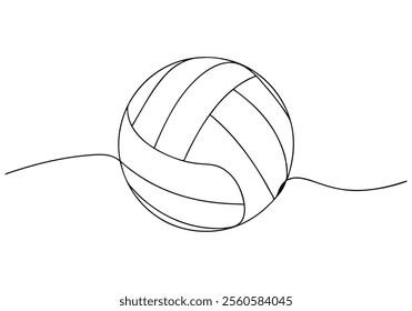 Continuous One-Line Drawing of a Beach Ball - Minimalist Summer Art