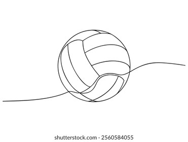 Continuous One-Line Drawing of a Beach Ball - Minimalist Summer Art