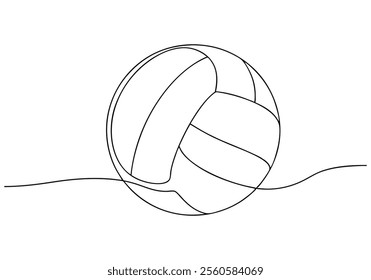 Continuous One-Line Drawing of a Beach Ball - Minimalist Summer Art