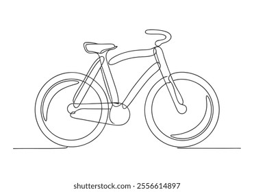 Continuous One-Line Drawing of a Bicycle - Minimalist Outdoor Design