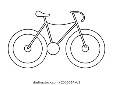 Continuous One-Line Drawing of a Bicycle - Minimalist Outdoor Design