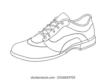 Continuous One-Line Drawing of Shoes - Minimalist Footwear Art