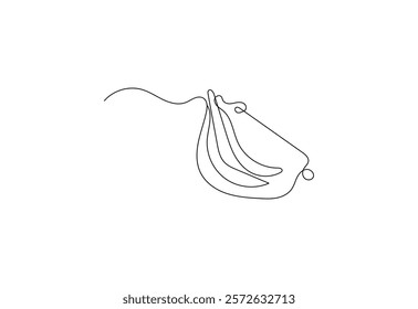 Continuous Onion One line art design, Vector design template
