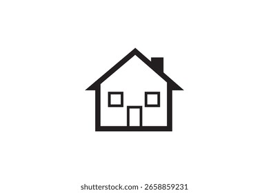 kontinuierliche Online-Kunst des Hauses Ikone Immobilien-Symbole, perfekt für das Geschäft und perfekt für Immobilien-und Baukonzepte 
