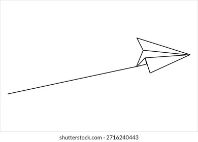 Desenho de uma linha de plano de papel contínuo da ilustração vetorial