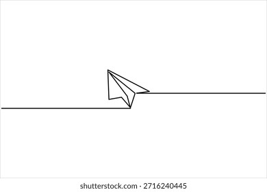 Desenho de uma linha de plano de papel contínuo da ilustração vetorial