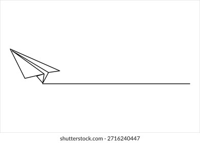 Desenho de uma linha de plano de papel contínuo da ilustração vetorial