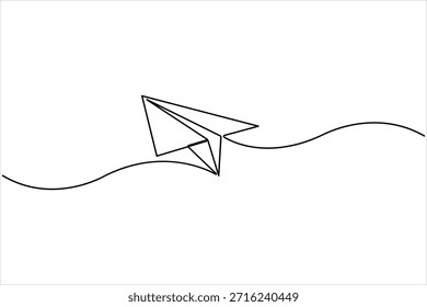 Desenho de uma linha de plano de papel contínuo da ilustração vetorial