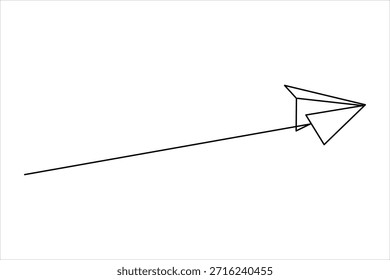 Desenho de uma linha de plano de papel contínuo da ilustração vetorial