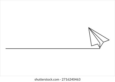 Desenho de uma linha de plano de papel contínuo da ilustração vetorial