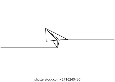 Desenho de uma linha de plano de papel contínuo da ilustração vetorial