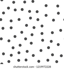 Continuous pattern dots small polka is black color. Vector. For your design.