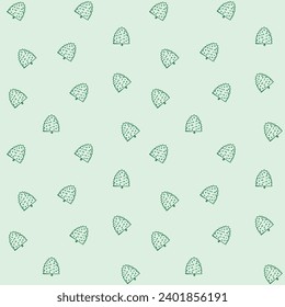 Continuous pattern, herringbones, black lines on a green light background. Winter vector. Packaging, wrapper, background.