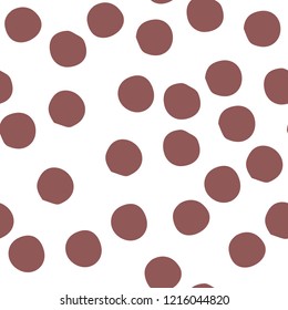 Continuous pattern polka in brown tones. Vector. For your design.