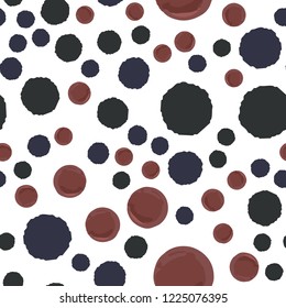 Continuous pattern polka dots two colors. Vector. Elements are not cropped. Pattern under the mask. Perfect design for posters, cards, textile, web etc.