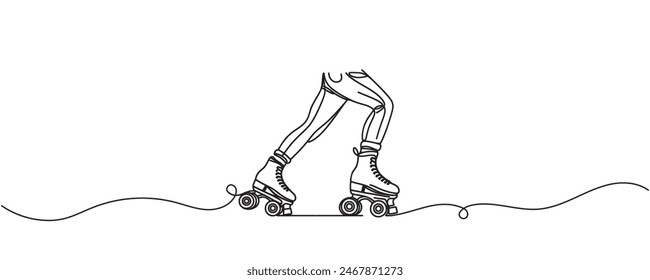 Patrón continuo estilo patines de rodillos. Patinaje sobre ruedas. Ilustración vectorial.