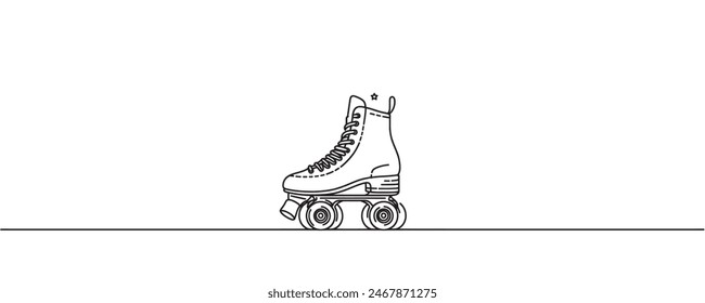 Patrón continuo estilo patines de rodillos. Patinaje sobre ruedas. Ilustración vectorial.