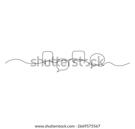 Continuous Punctuation Line Art – Modern Grammar and Writing Symbol Outline Design. Simple Minimalist Vector Illustration for Typography and Language