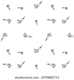 continuous repeating grinder tool pattern in one line. vector