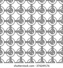 Continuous ring background. Seamless pattern. Vector.