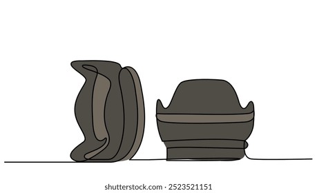 Continuous Screwed Sunshade Lens Hood colorful . Concept for photography, Bussiness , Mutimedia vector illustration	
