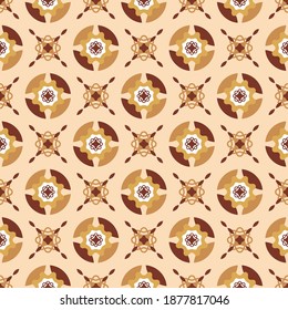 Kontinuierlicher nahtloser Hintergrund der geometrischen Totem-Reben Blumen Porzellan