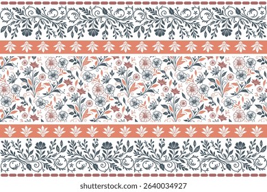 Continuous seamless floral pattern. Hand sketched cotton flower outlines. Designed for modern home textile surfaces.

