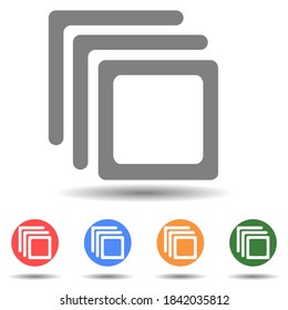 Continuous shooting, stacked photos icon vector
